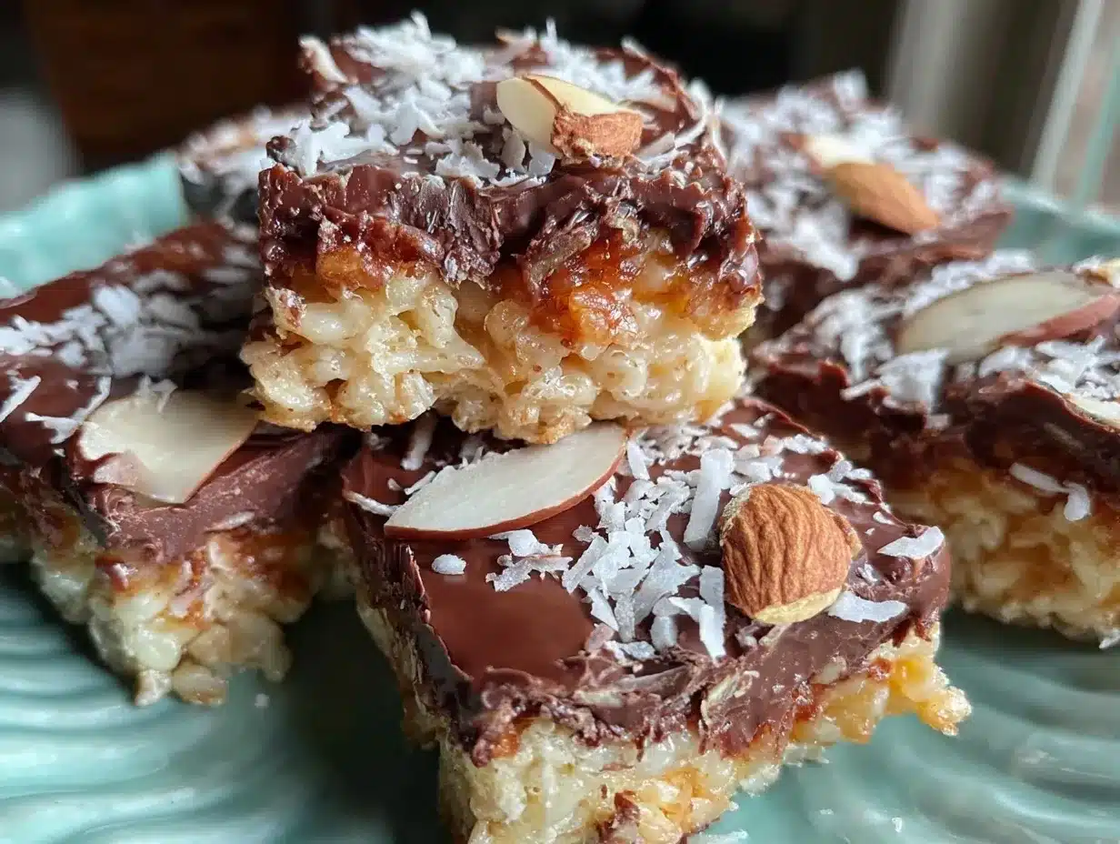 Almond Joy Krispie Treats preparation steps