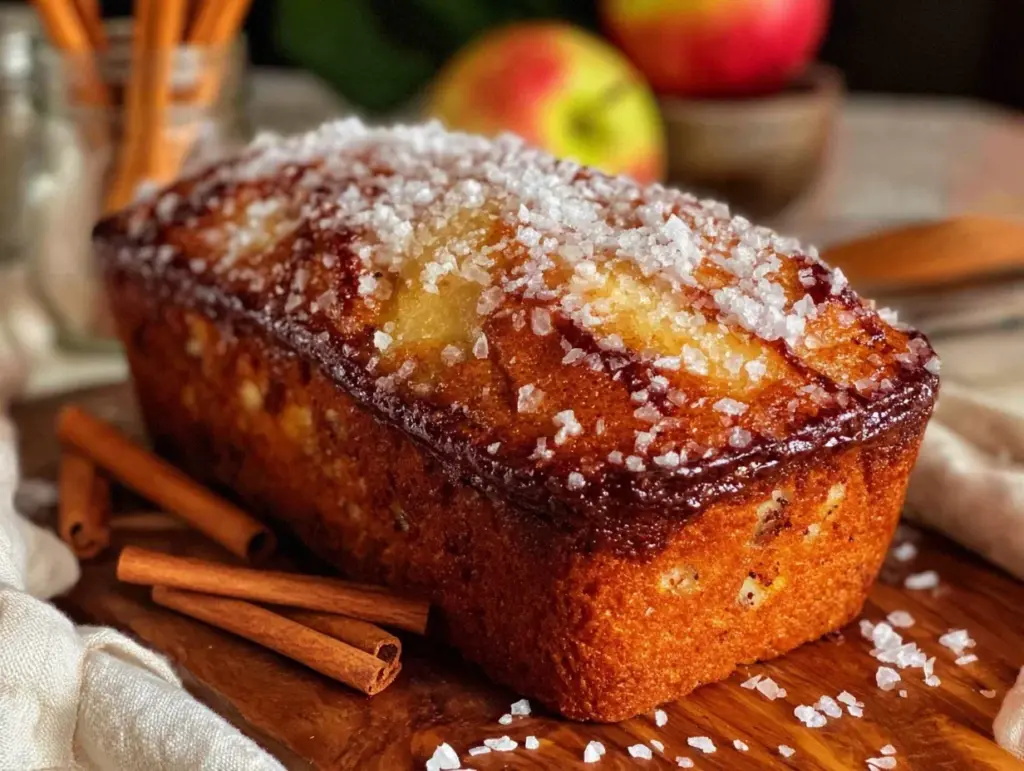 apple cider donut loaf - featured image