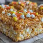 Candy Corn Rice Krispie Treats - featured image