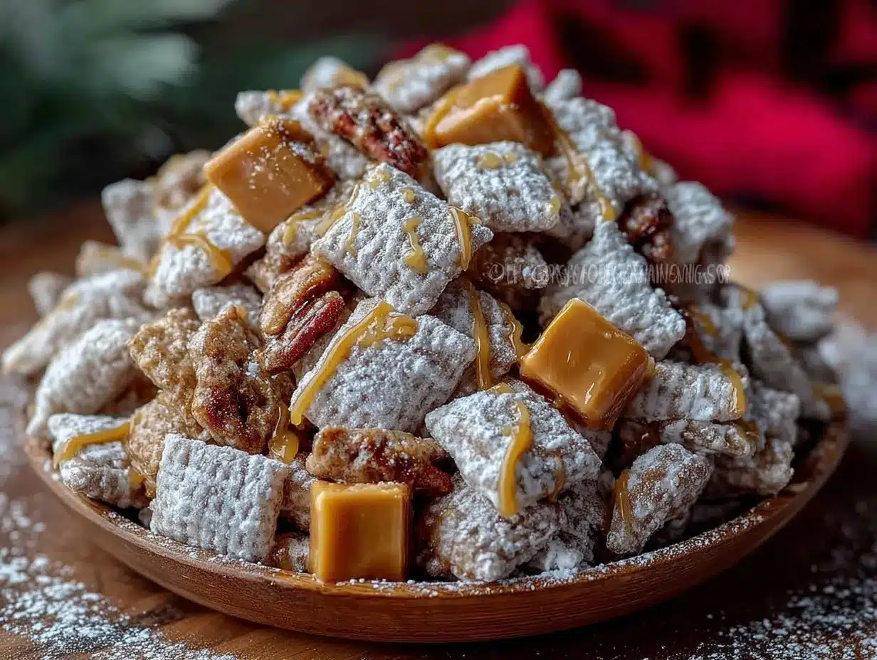 caramel apple puppy chow preparation steps