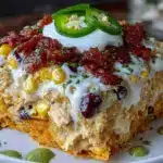 cheesy dorito chicken casserole - featured image