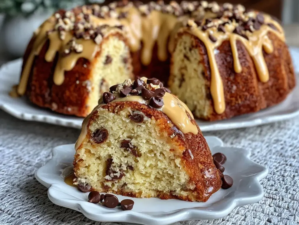 Chocolate Chip Peanut Butter Pound Cake - featured image