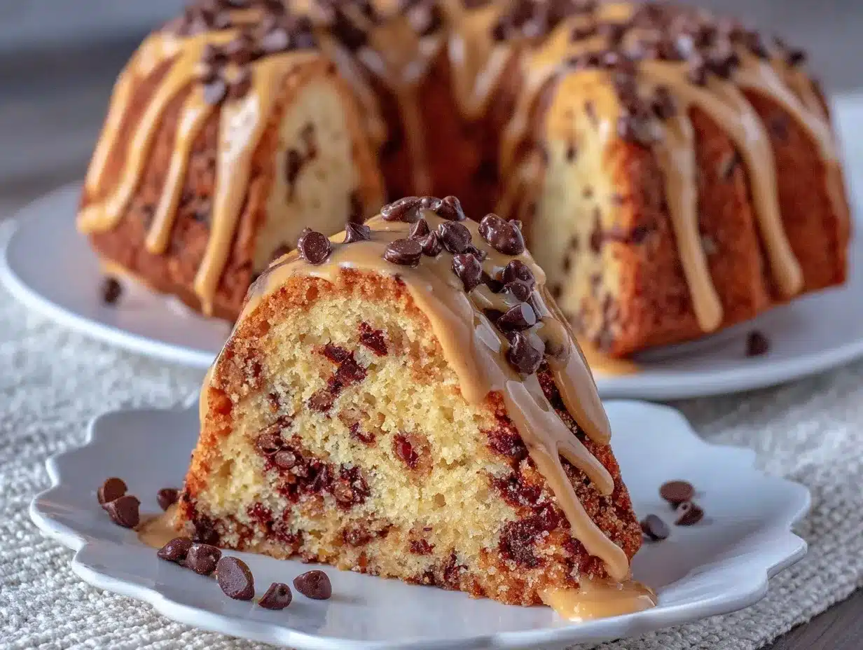 Chocolate Chip Peanut Butter Pound Cake preparation steps