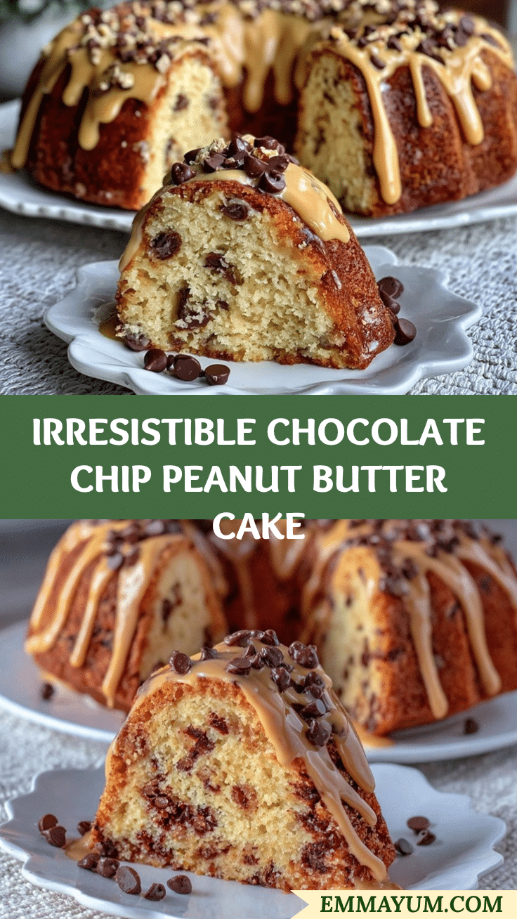 Chocolate Chip Peanut Butter Pound Cake recipe