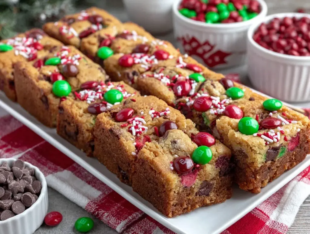 Christmas blondies - featured image