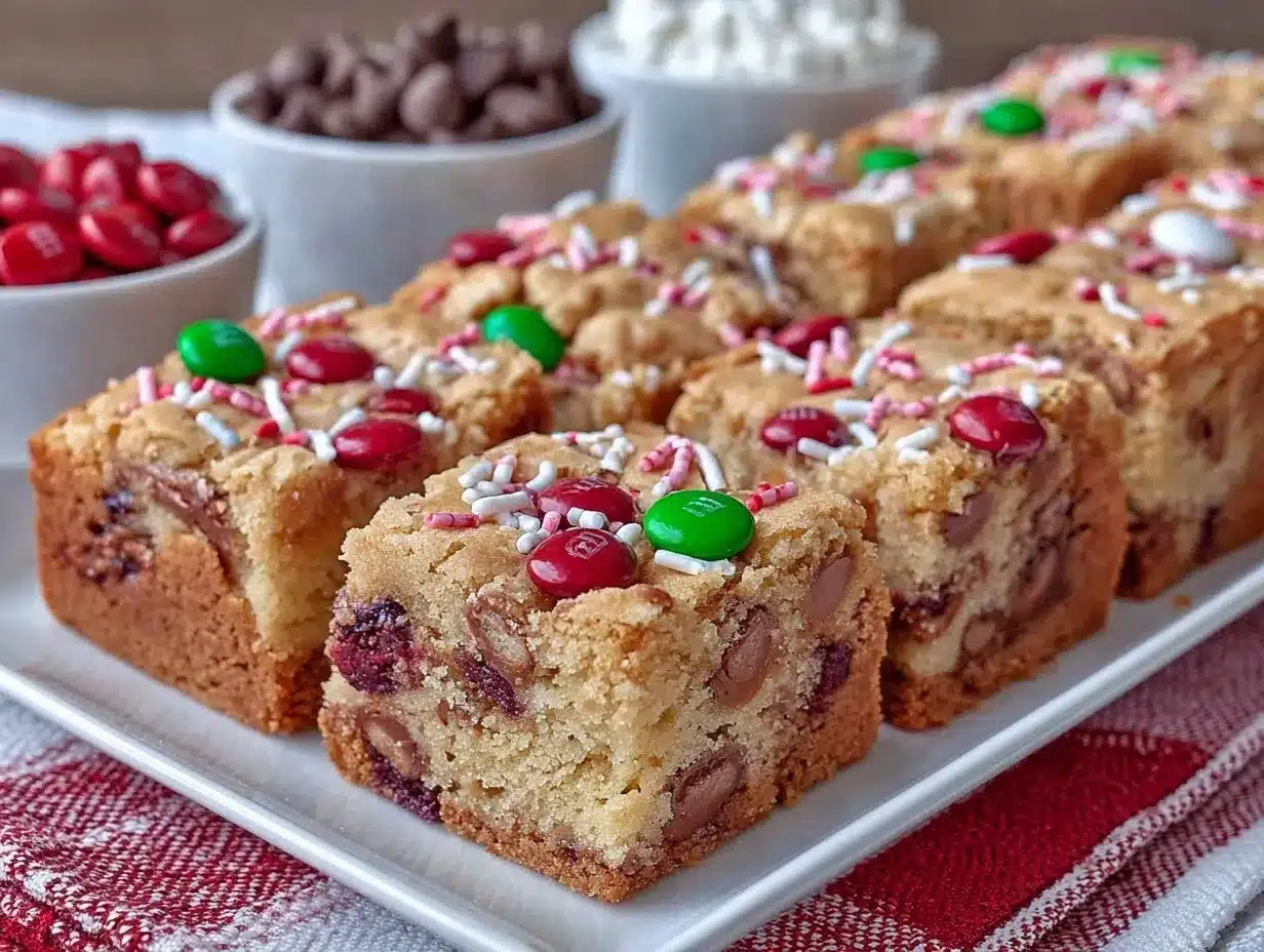 Christmas blondies preparation steps