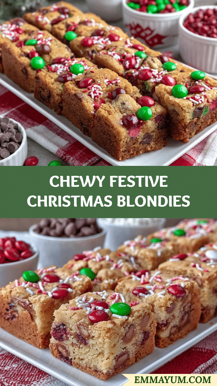 Christmas blondies recipe
