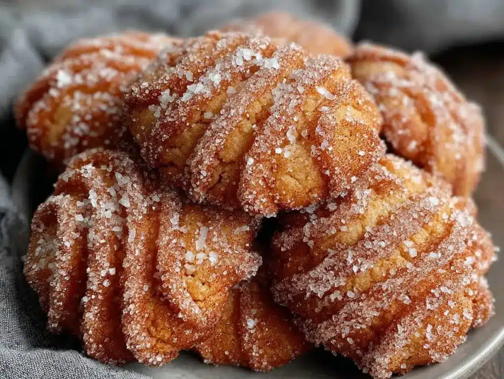 churro crinkle cookies - featured image