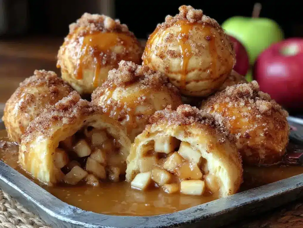 cinnamon caramel apple pie bombs - featured image