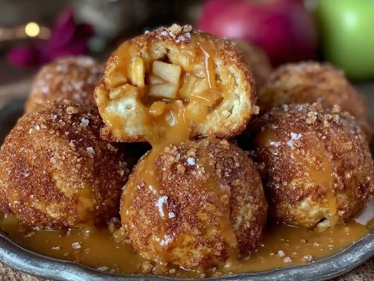 cinnamon caramel apple pie bombs preparation steps