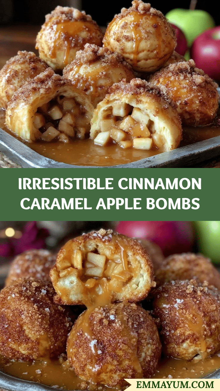cinnamon caramel apple pie bombs recipe