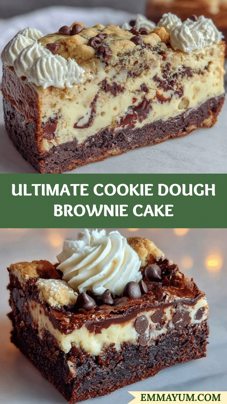 cookie dough brownie cake recipe