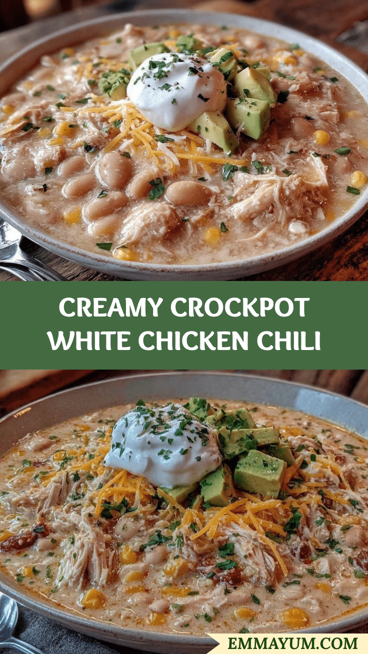 creamy crockpot white chicken chili recipe