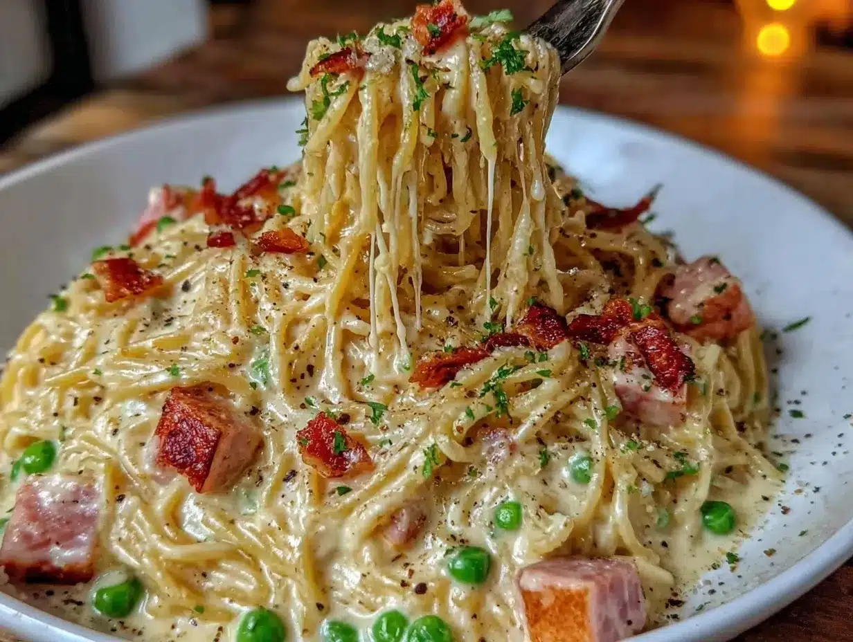 Creamy Ham Tetrazzini preparation steps