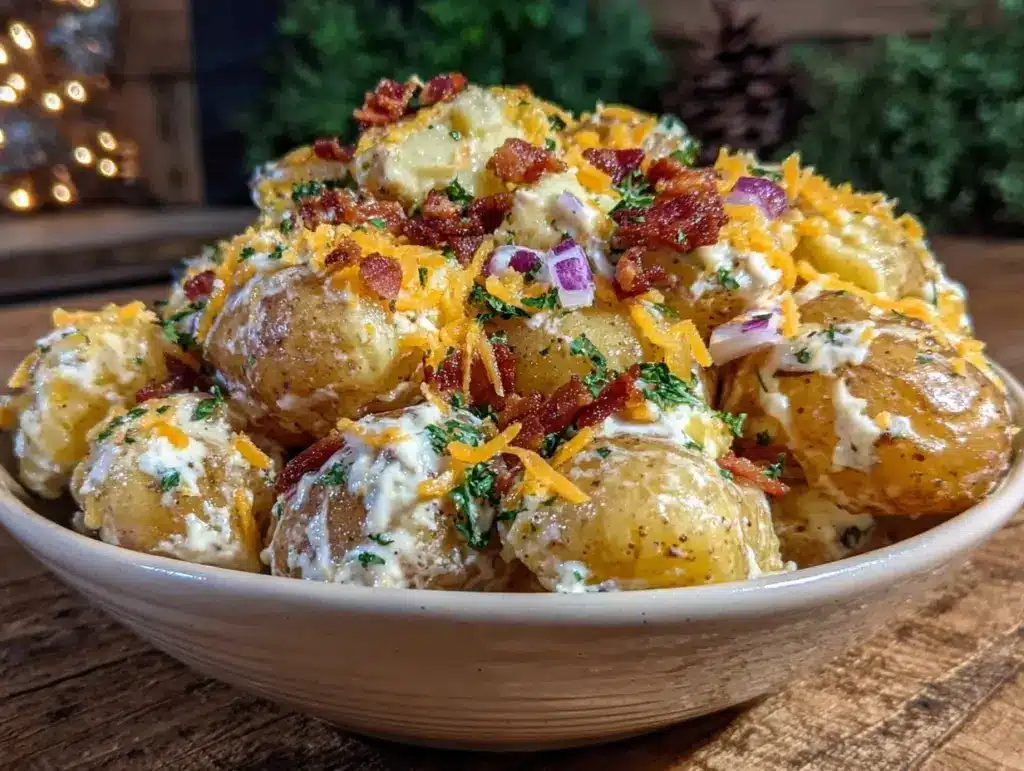 creamy potato salad - featured image