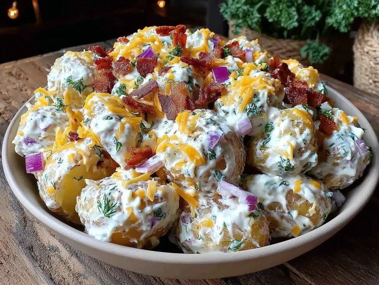 creamy potato salad preparation steps