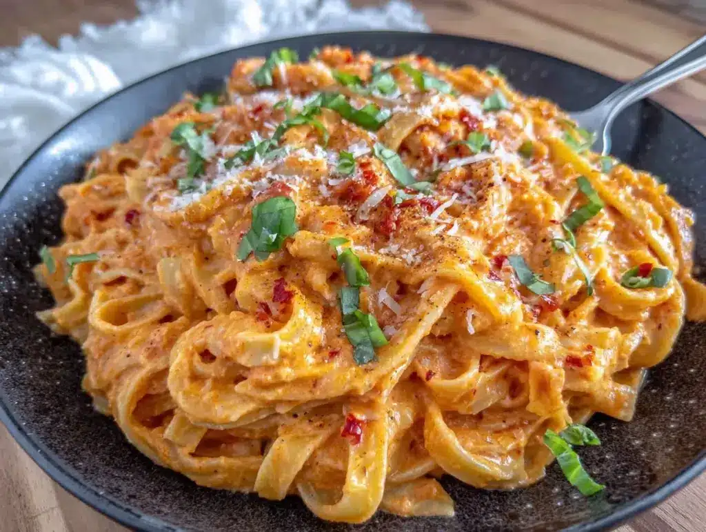 Creamy Red Pepper Alfredo Sauce - featured image
