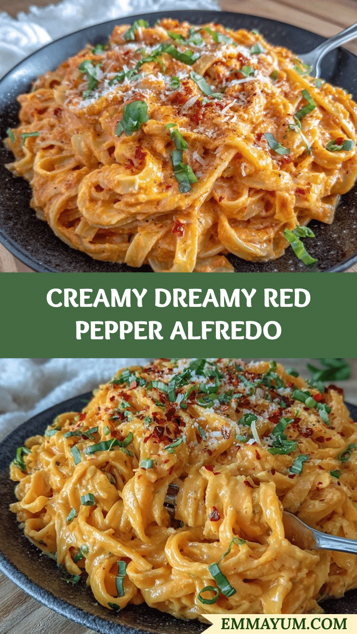 Creamy Red Pepper Alfredo Sauce recipe