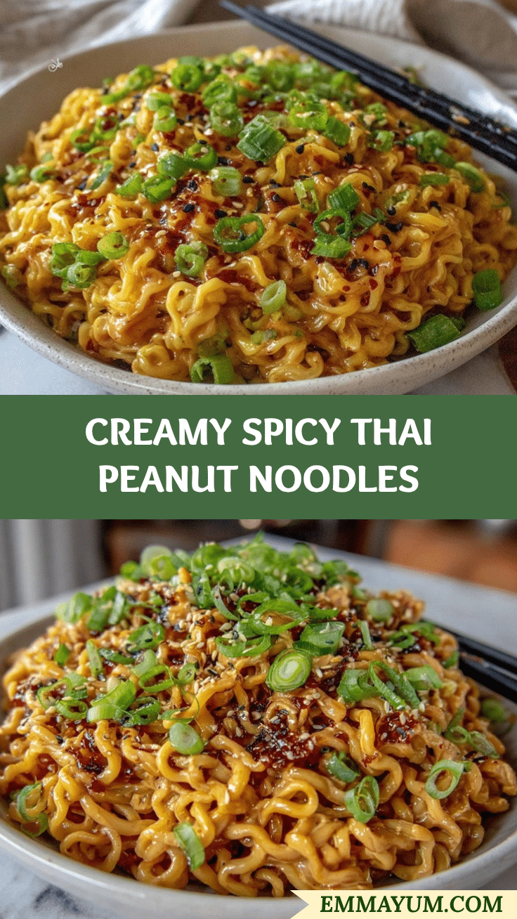 creamy Thai peanut noodles recipe