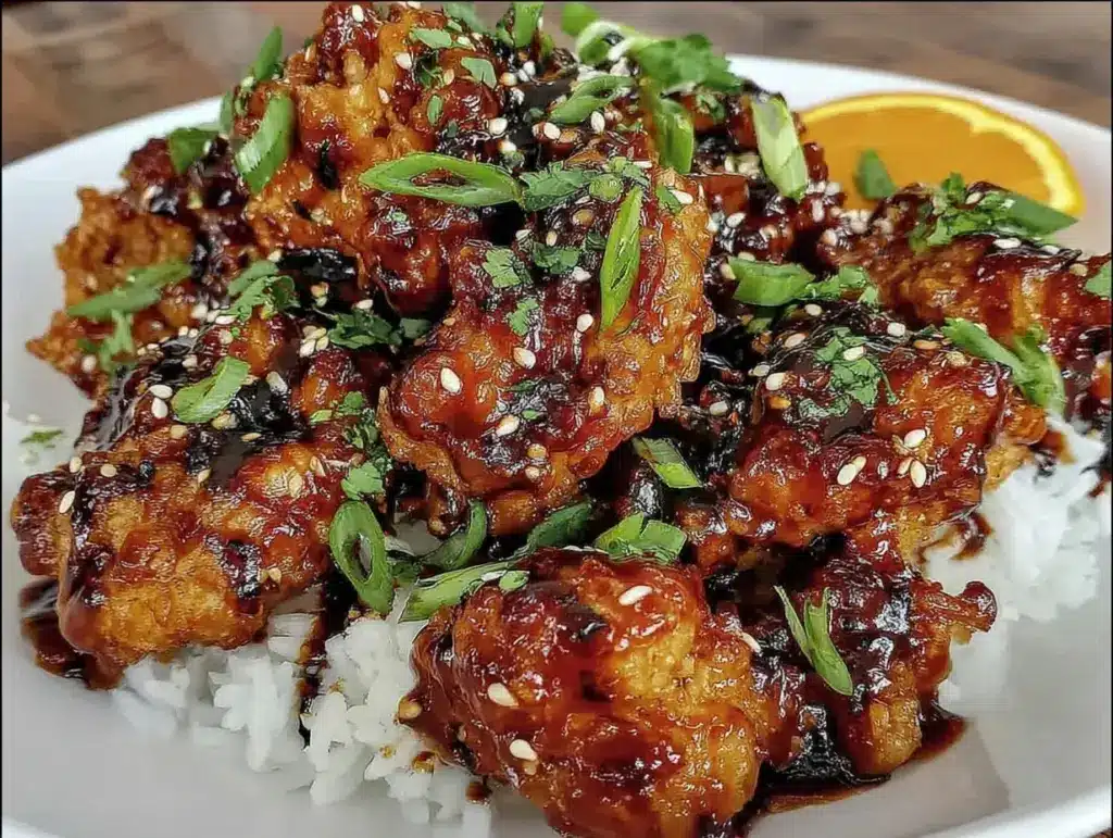 crispy orange chicken - featured image