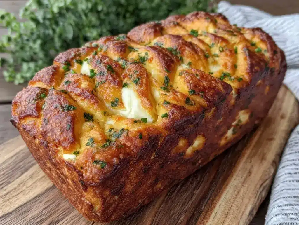 garlic herb cheese bread - featured image