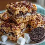 Gooey Marshmallow Oreo Krispie Treats - featured image