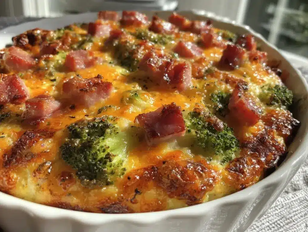 ham broccoli casserole - featured image