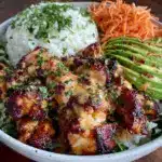 healthy bang bang chicken bowl - featured image