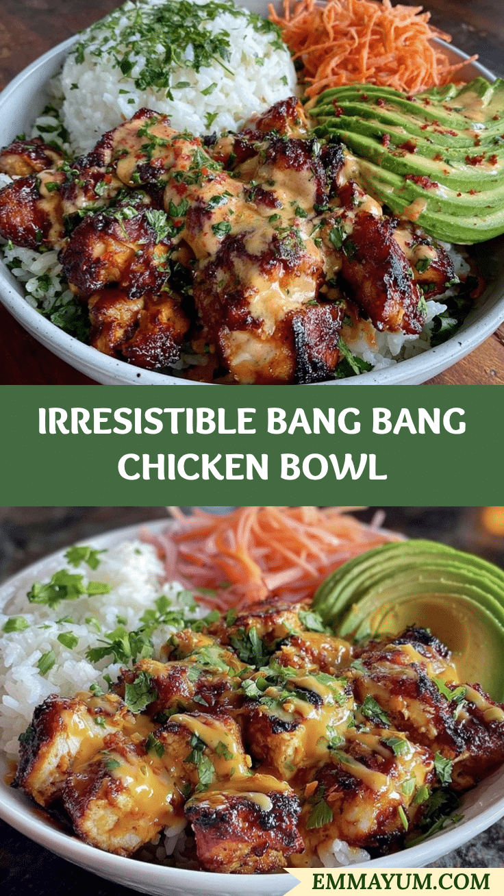 healthy bang bang chicken bowl recipe