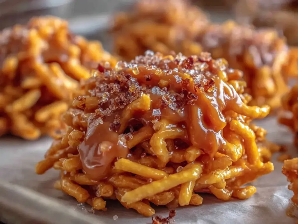 no-bake butterscotch haystacks - featured image