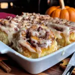 pumpkin chai cinnamon rolls - featured image