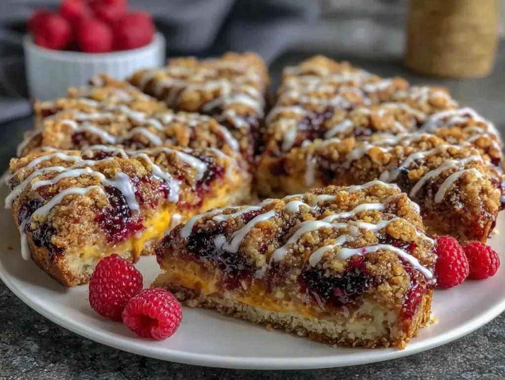 raspberry crumble pizza - featured image