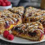 raspberry crumble pizza - featured image