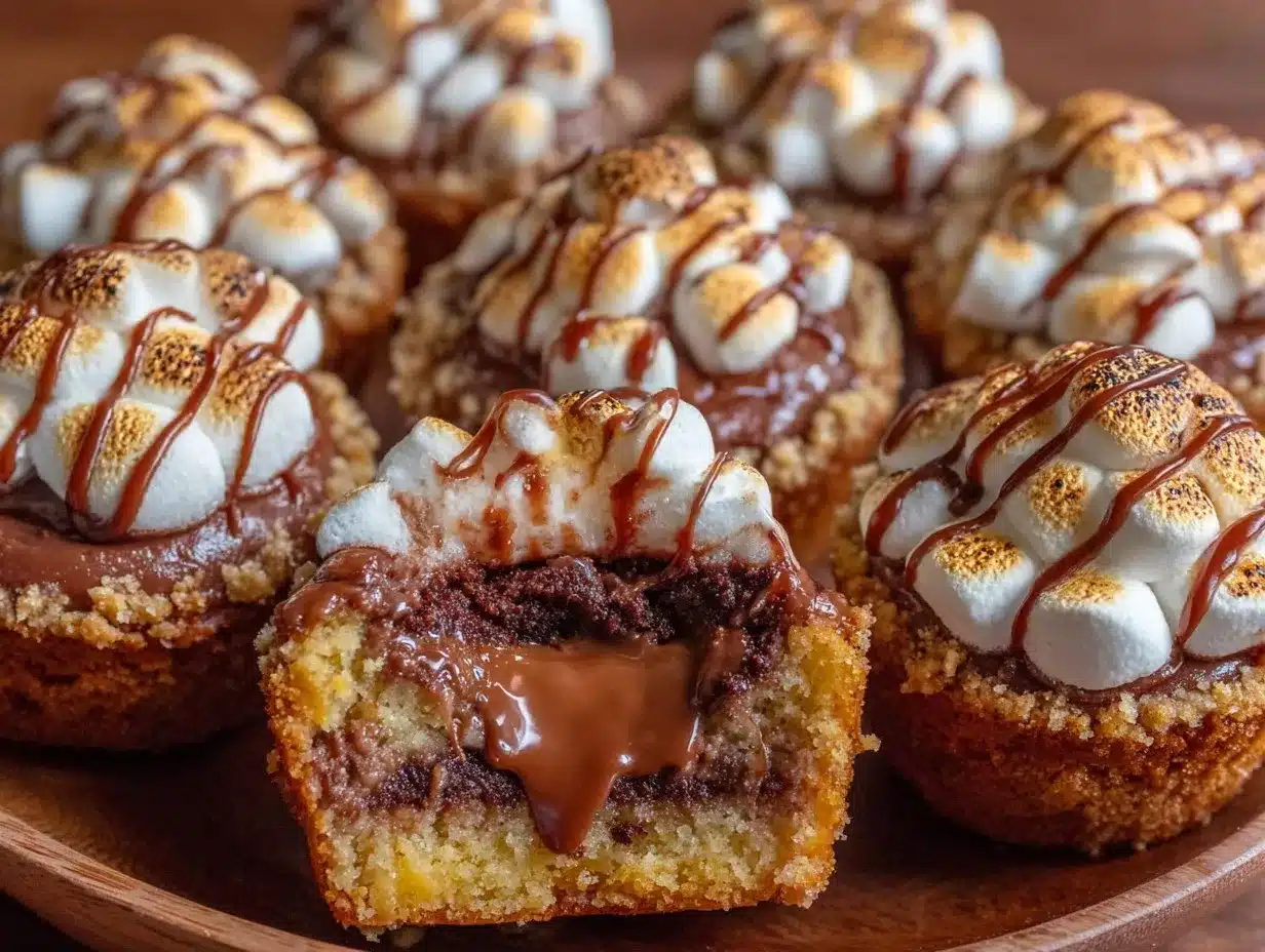 s’mores cupcakes preparation steps