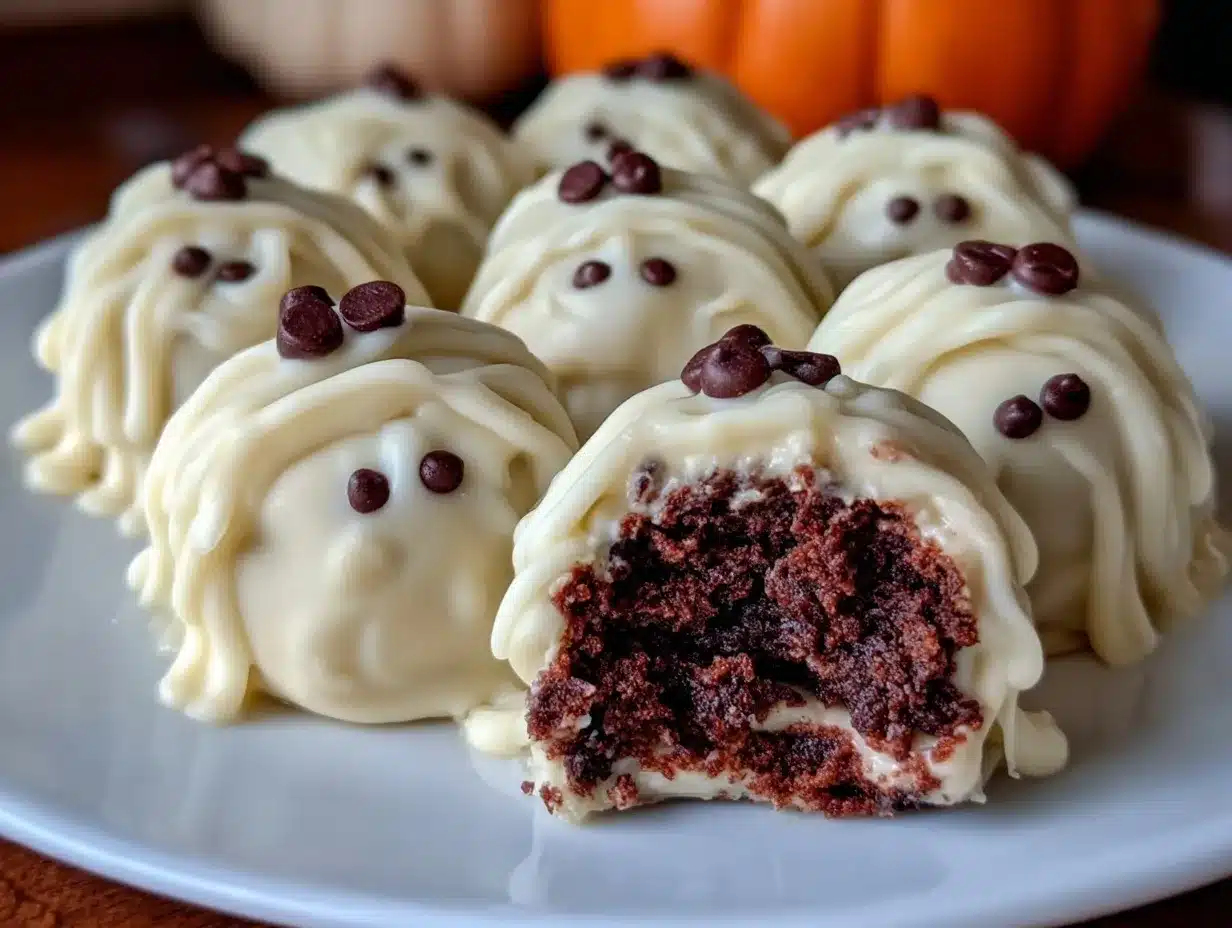 Spooky Ghost Oreo Truffles preparation steps