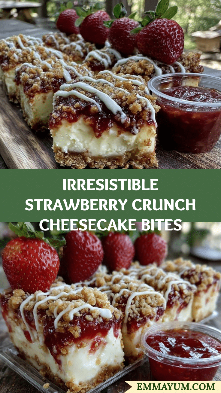 strawberry crunch cheesecake chunks recipe