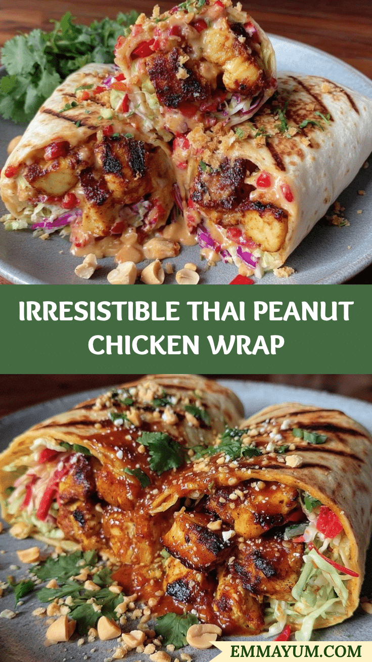 Thai Peanut Chicken Wrap recipe