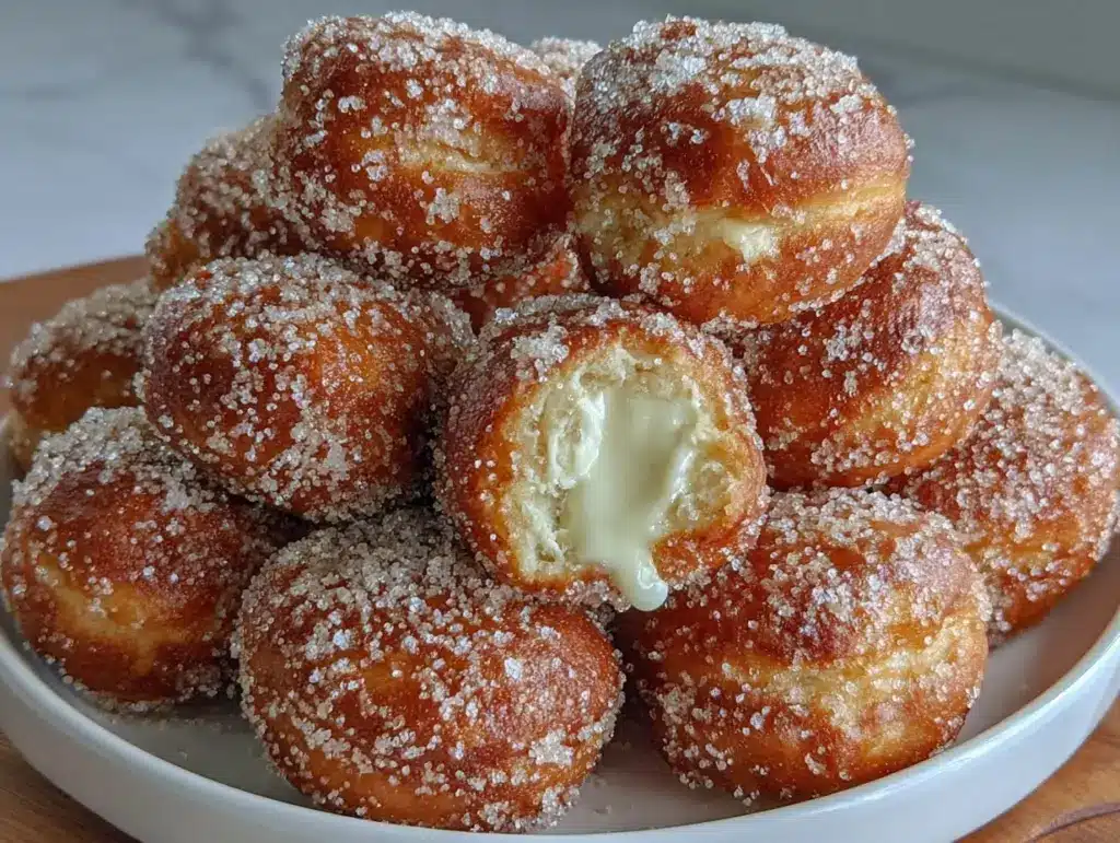 air fryer cinnamon sugar donut holes - featured image