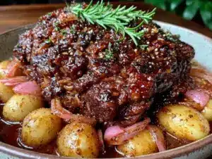 apple cider braised pork shoulder - featured image