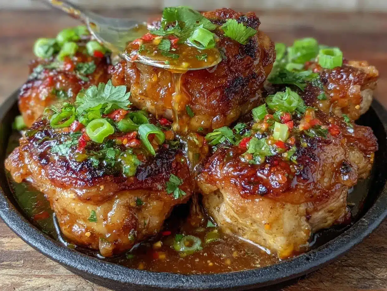 baked honey sriracha chicken thighs preparation steps