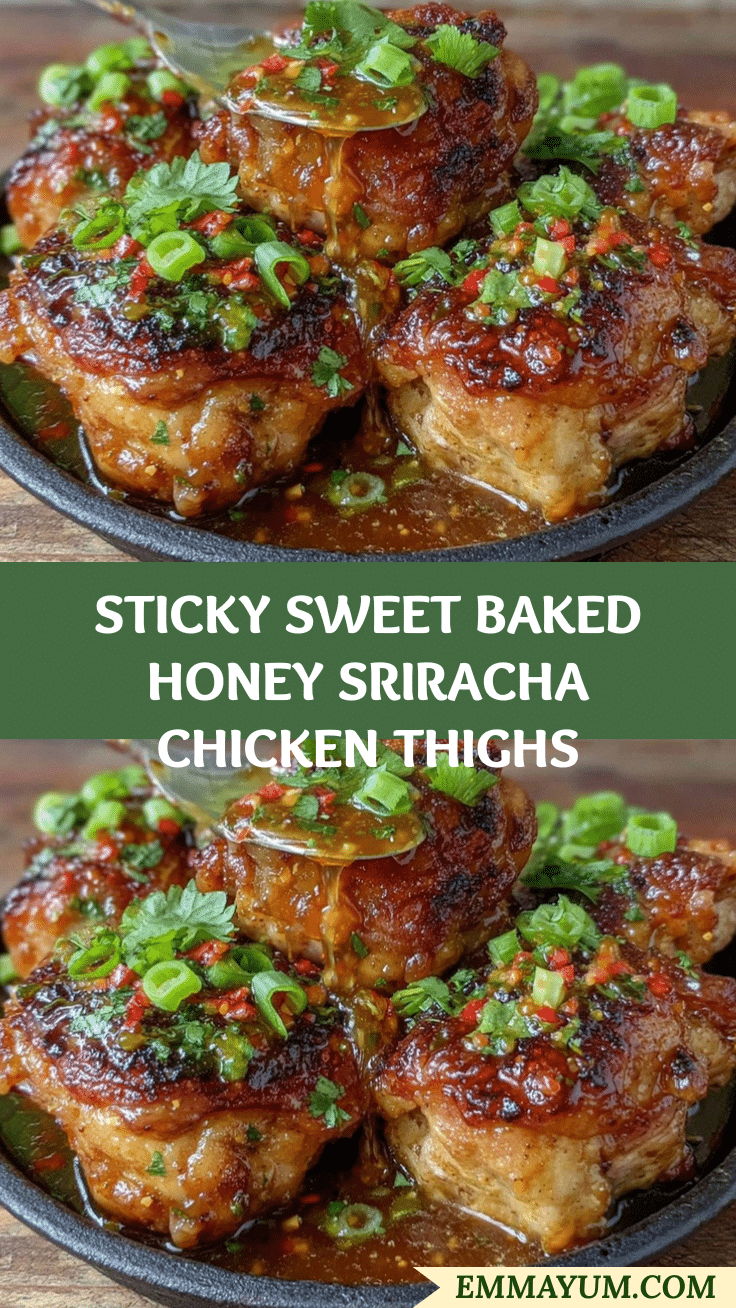 baked honey sriracha chicken thighs recipe