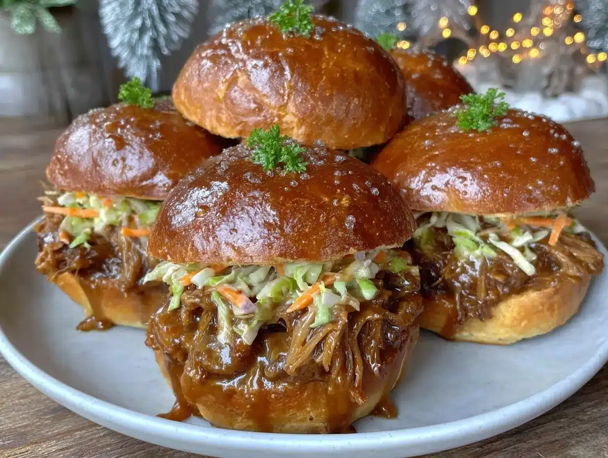 BBQ pulled pork sliders preparation steps
