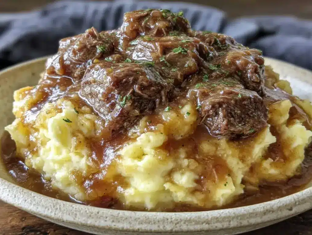 beef tips and gravy - featured image