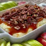 caramel apple cheesecake dip - featured image