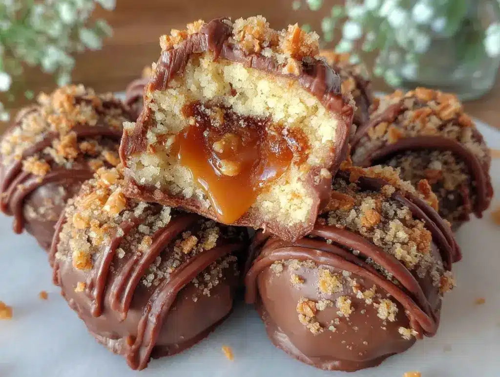 caramel crunch Butterfinger truffles - featured image