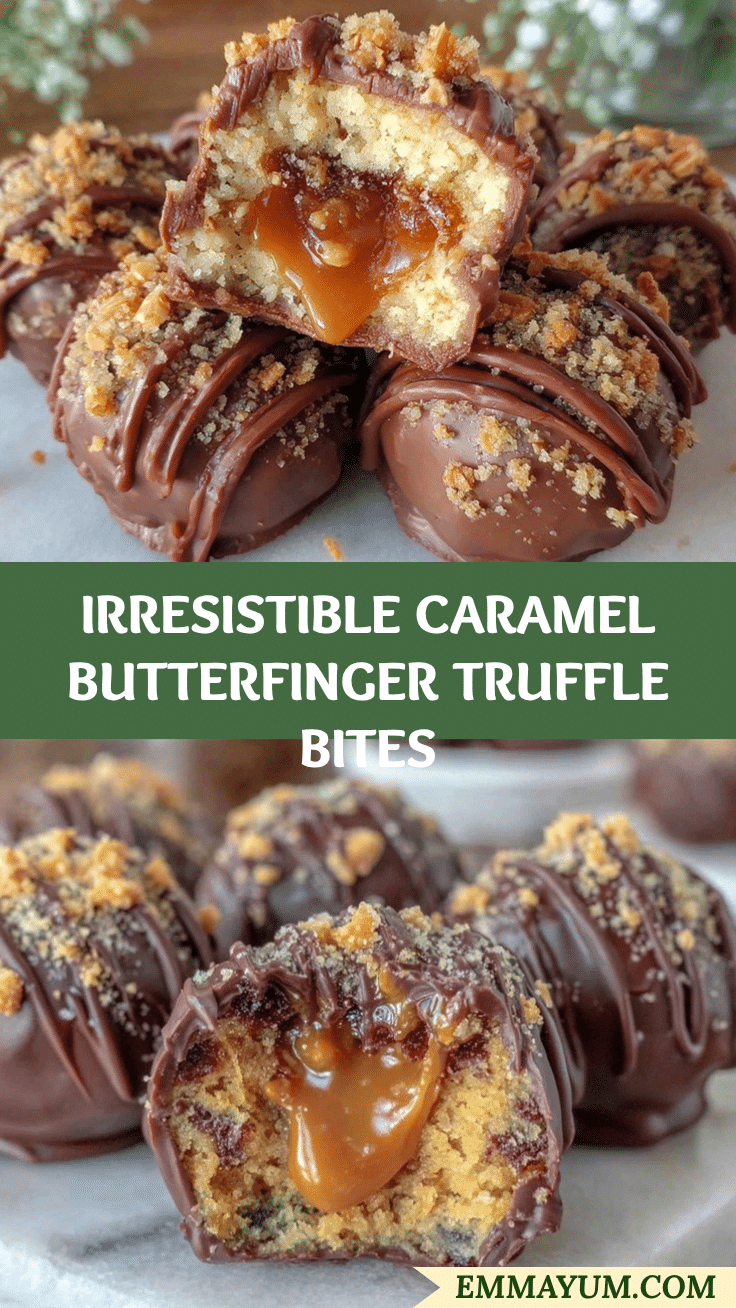 caramel crunch Butterfinger truffles recipe