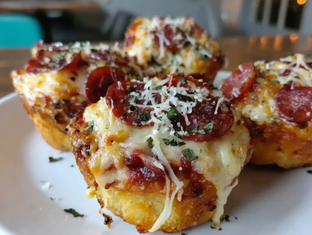 cheesy deep dish crescent roll pizzas - featured image