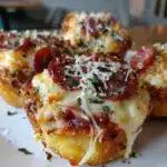 cheesy deep dish crescent roll pizzas - featured image
