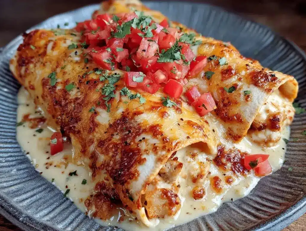 cheesy jalapeño popper chicken enchiladas - featured image