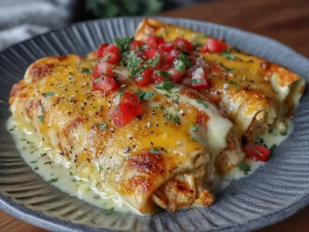 cheesy jalapeño popper chicken enchiladas preparation steps